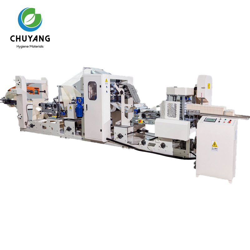 2 colors printing embossed napkin paper machine  