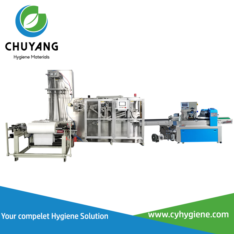 CY-2000 Fully automatic high speed disposable bath towel folding and packaging machine